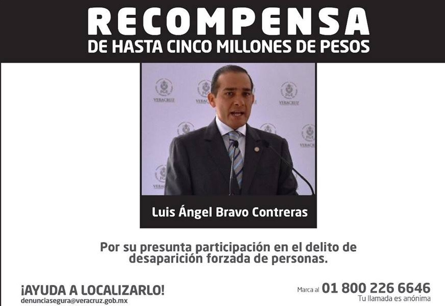 Ficha para localizar a exfiscal Luis Ángel Bravo