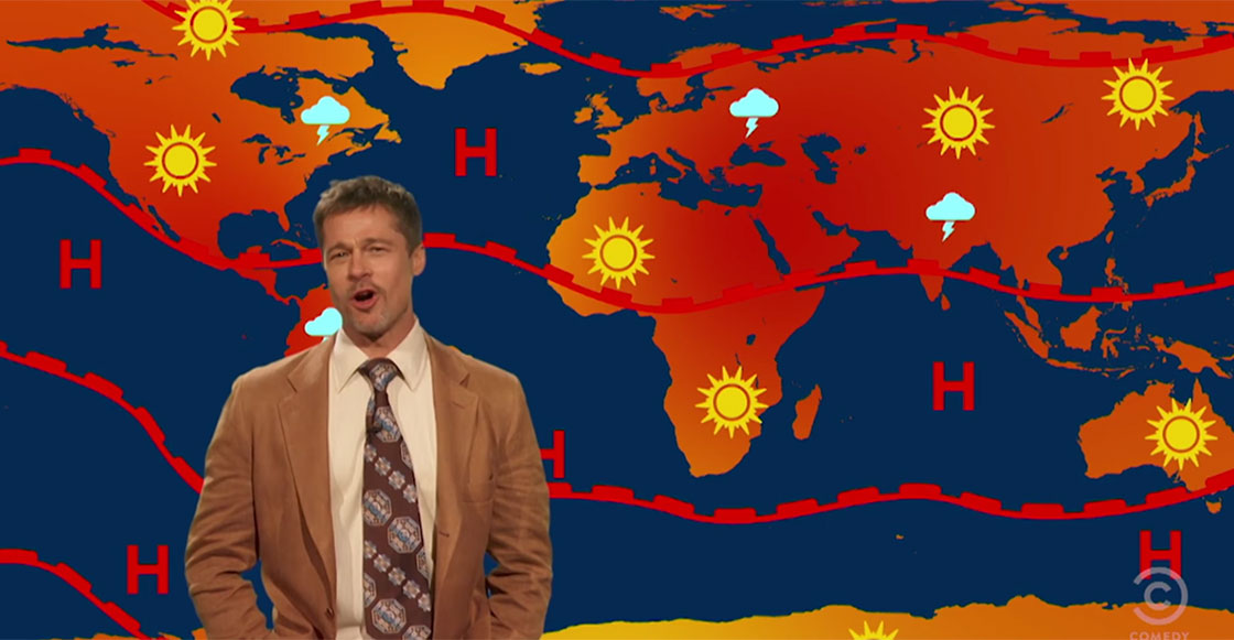¿Viejo, sabio y británico? Brad Pitt regresa a la TV como hombre del clima