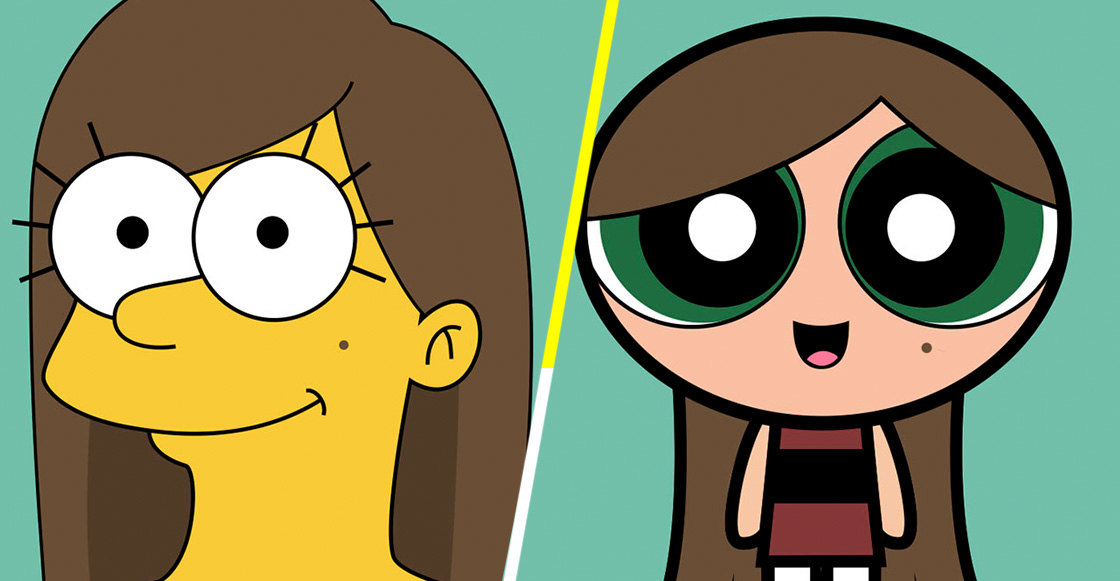 Una chica se dibujó a sí misma en versiones de caricaturas famosas y OMG