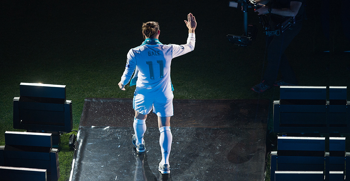 Gareth Baje en el festejo por ganar la Champions League