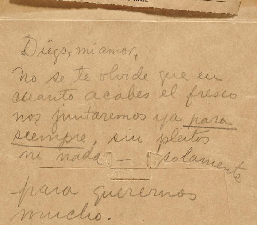carta de Frida a Diego