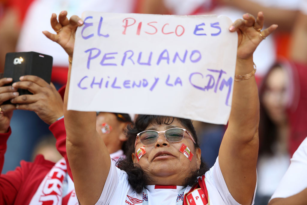 Afición peruana en el Peru vs Dinamarca
