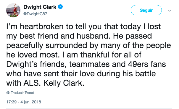 Dwight Clark fallece a los 61 años de edad