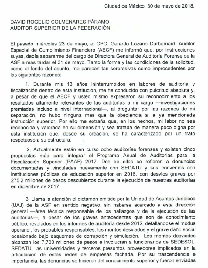 Descubre más desvíos de Sedatu y Sedesol, luego la separan de su cargo de la ASF