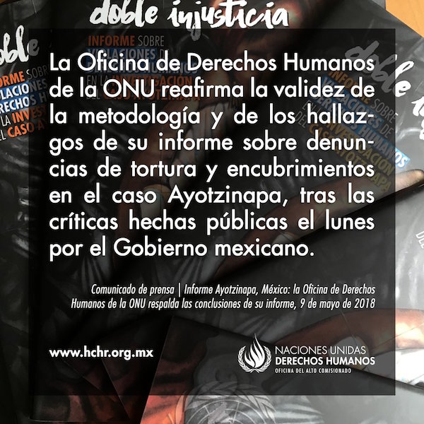 Doble Injusticia informe Ayotzinapa