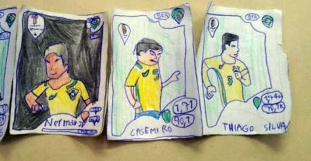 Un niño brasileño dibujó su propio álbum del mundial
