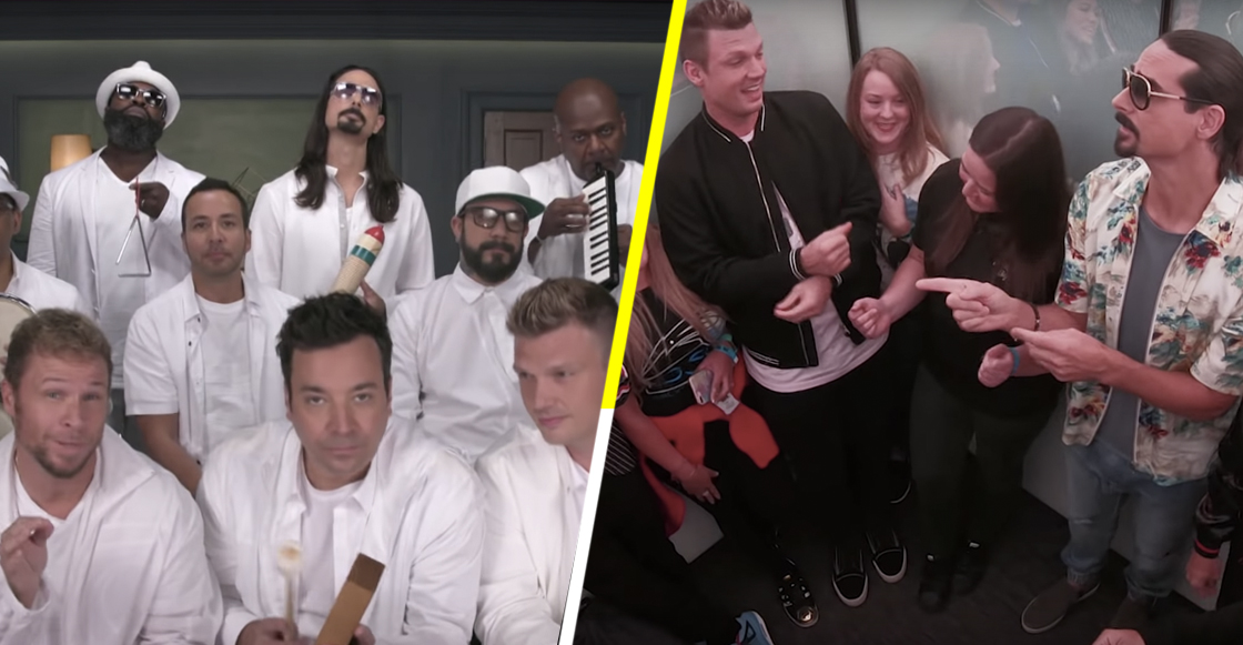 ¡Maldita suerte! Los Backstreet Boys sorprenden a sus fanáticas en un elevador