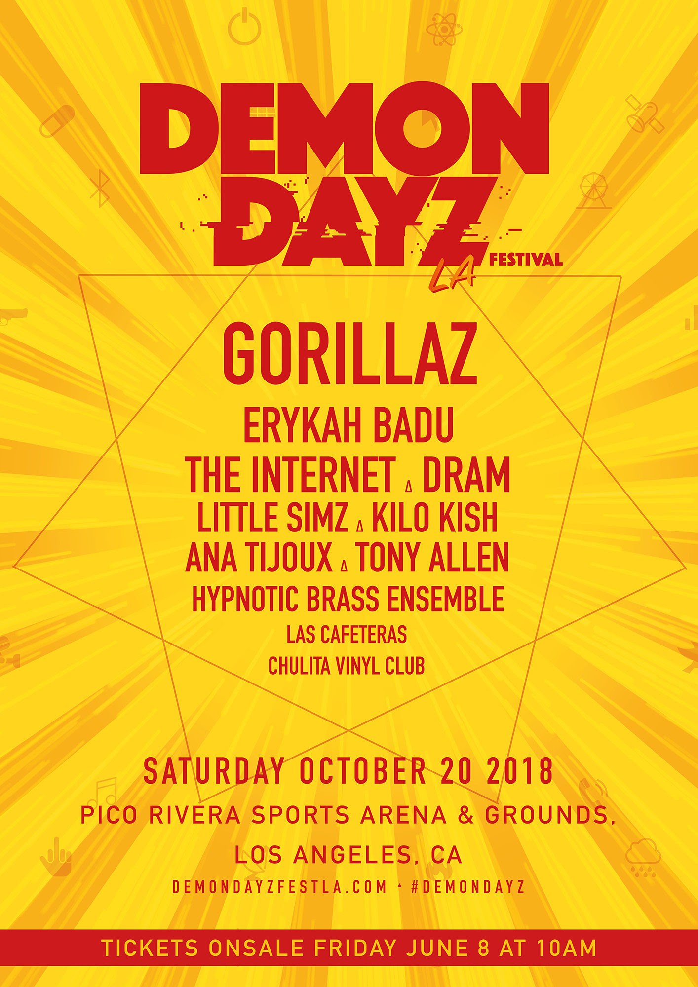 El Demon Dayz Festival 2018 de Gorillaz anunció su line up para la segunda edición