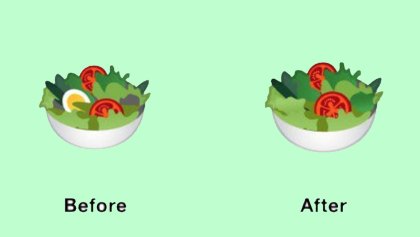 Google quita el huevo en el emoji de ensalada