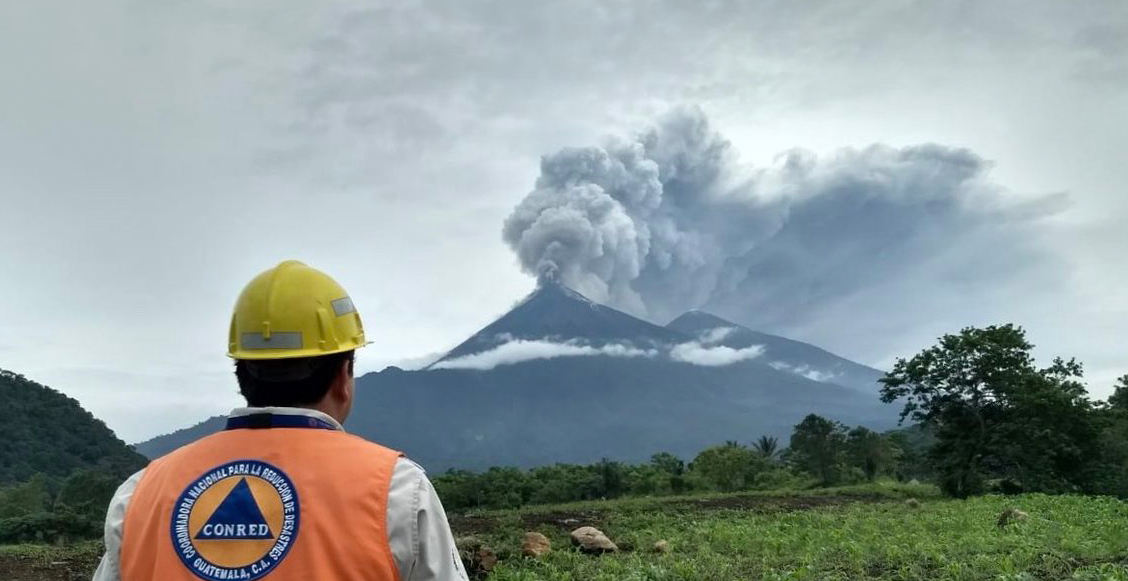 erupción volcán de Fuego Guatemala