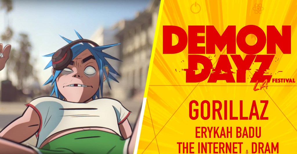 El Demon Dayz Festival 2018 de Gorillaz anunció su line up para la segunda edición