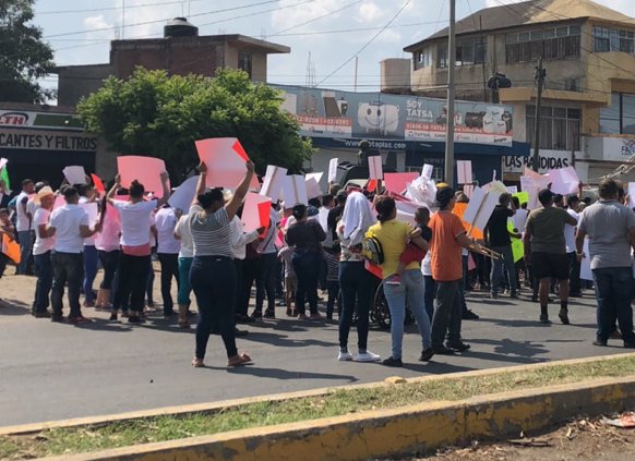 Protesta Ciudad Guzmán contra Marina