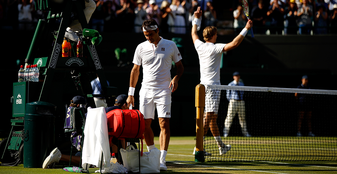 ¡Wimbledon sin 'Rey'! Roger Federer fue eliminado por Kevin Anderson