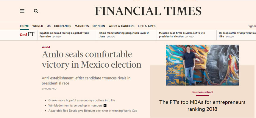 ¿Qué dice la prensa internacional sobre el nuevo presidente de México?