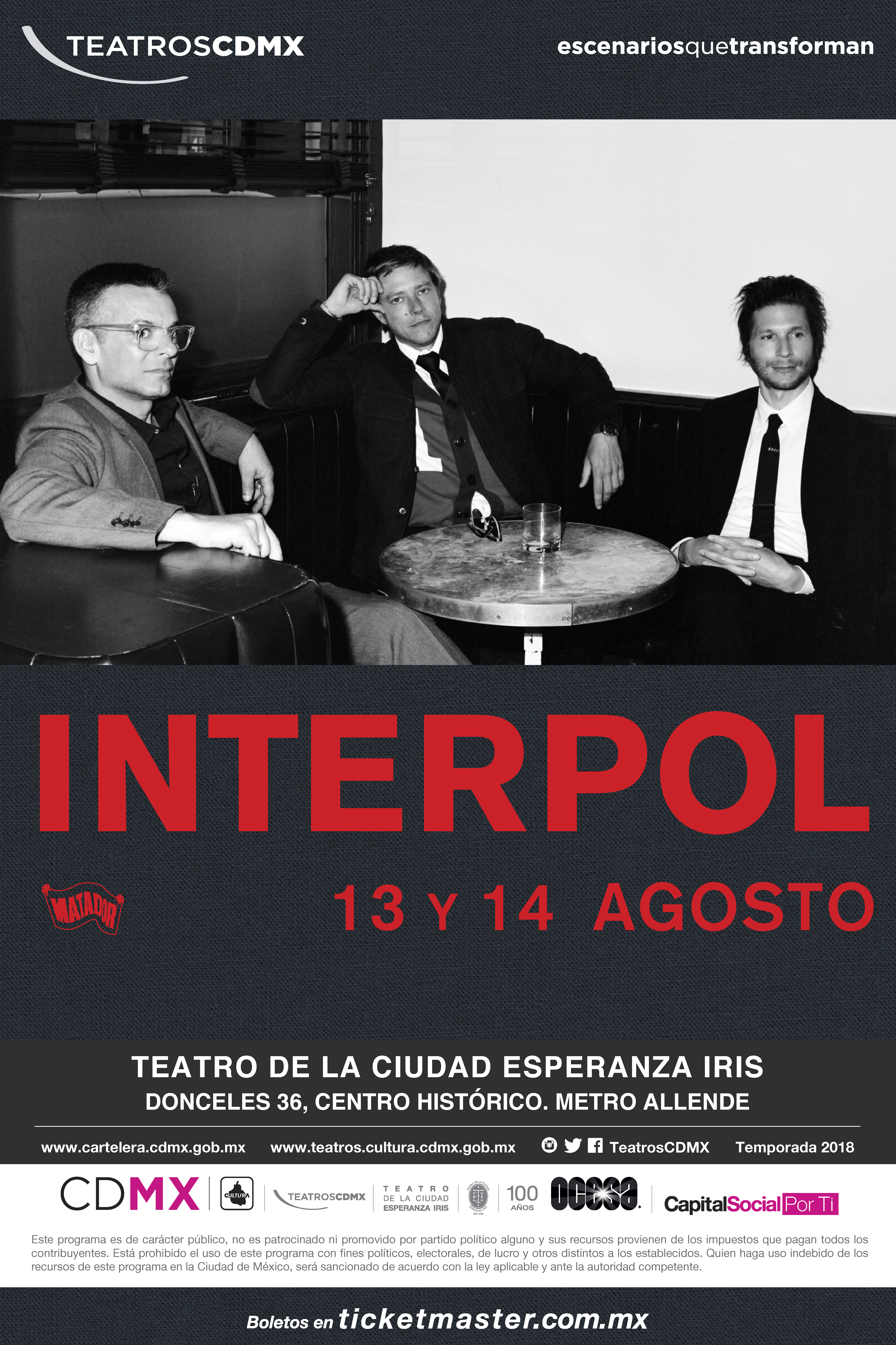 EXCLUSIVA: ¡Interpol regresa a México para dar DOS conciertos!