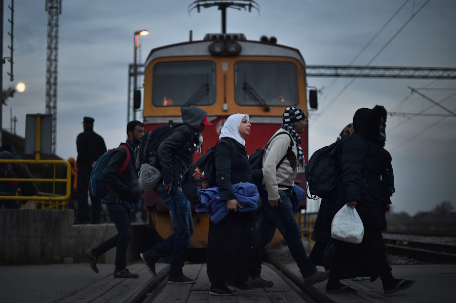 Migrantes llegan a Croacia