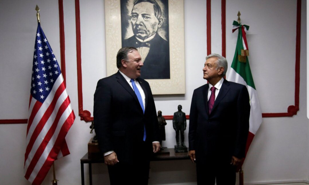 Mike Pompeo y AMLO