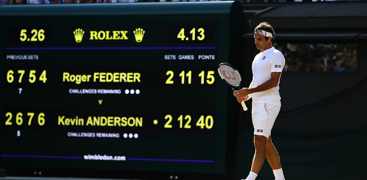 ¡Wimbledon sin 'Rey'! Roger Federer fue eliminado por Kevin Anderson