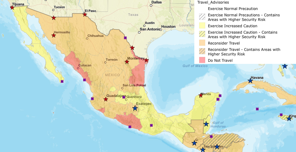 Estados Unidos alerta a sus ciudadanos por 5 entidades de México 