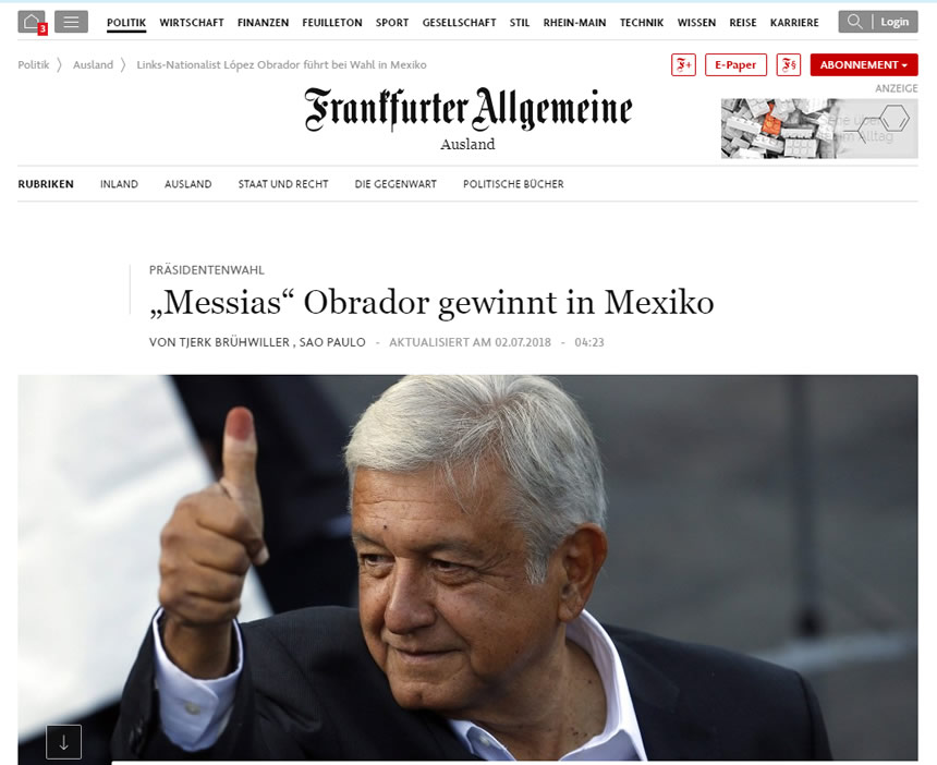 ¿Qué dice la prensa internacional sobre el nuevo presidente de México?