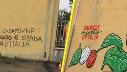 Cibo, el artista urbano que cambia mensajes racistas por comida