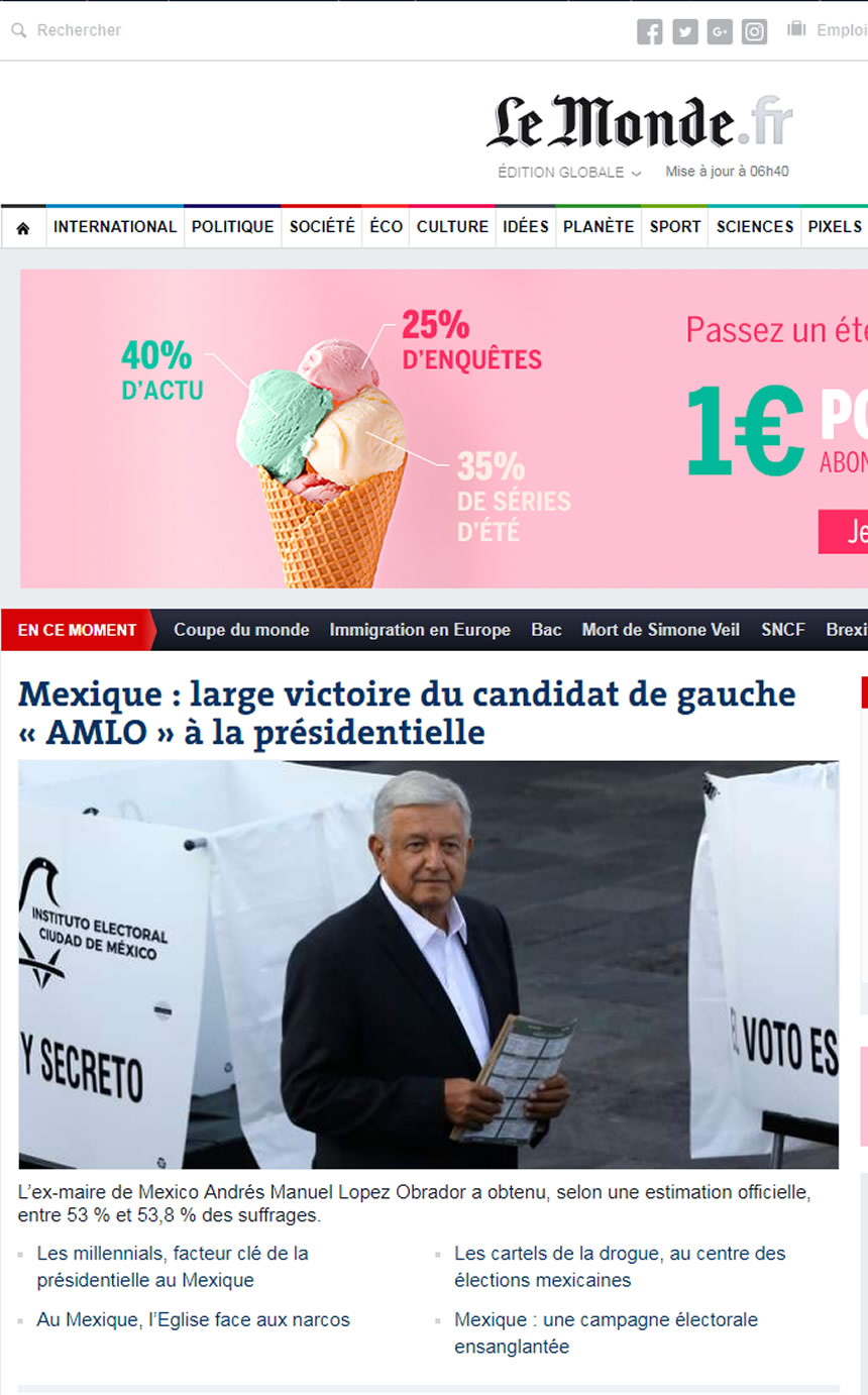 ¿Qué dice la prensa internacional sobre el nuevo presidente de México?