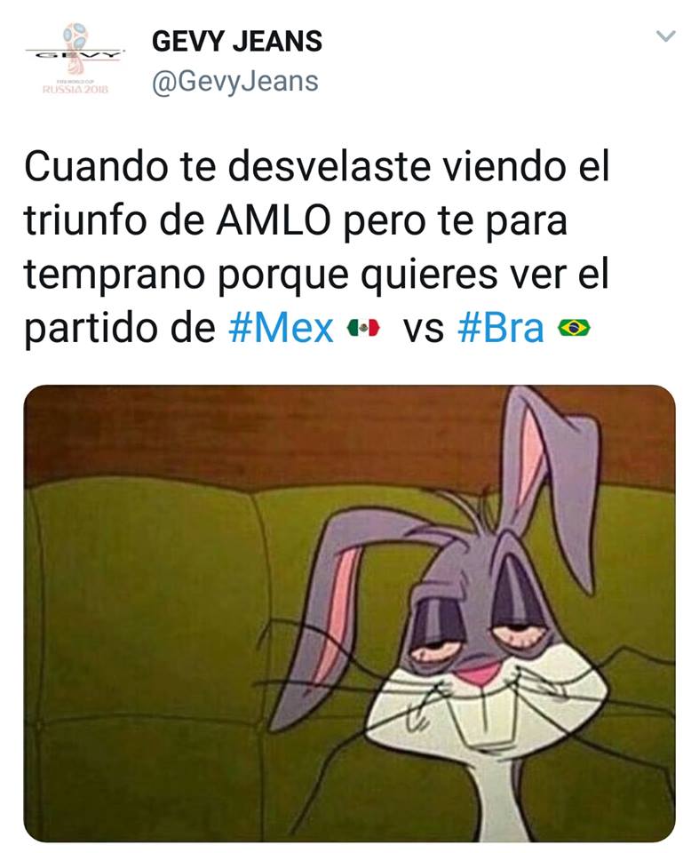 Memes del partido entre Brasil vs México