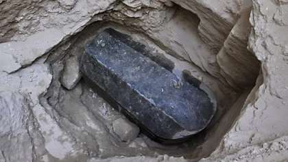 Sarcófago descubierto en Alejandría, Egipto