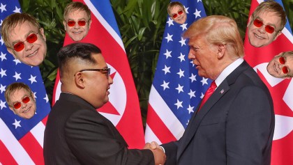 WTF?! Donald Trump le regaló un disco de Elton John a Kim Jong-un