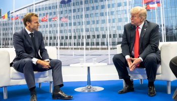 Macron y Trump en la OTAN