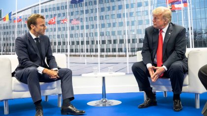 Macron y Trump en la OTAN