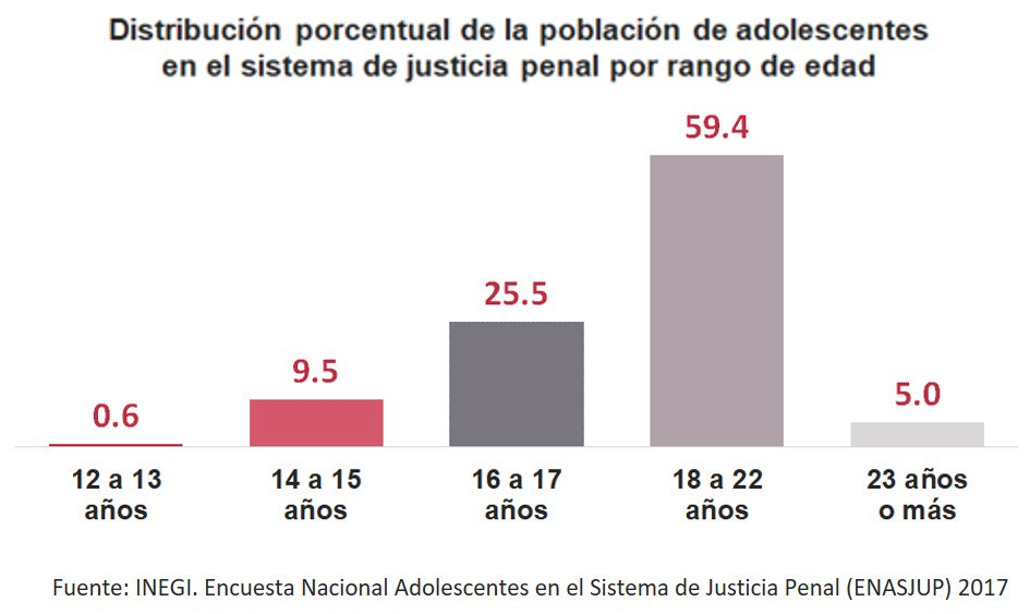 El 59.4% de los adolescentes procesados tiene entre 18 y 22 años: INEGI
