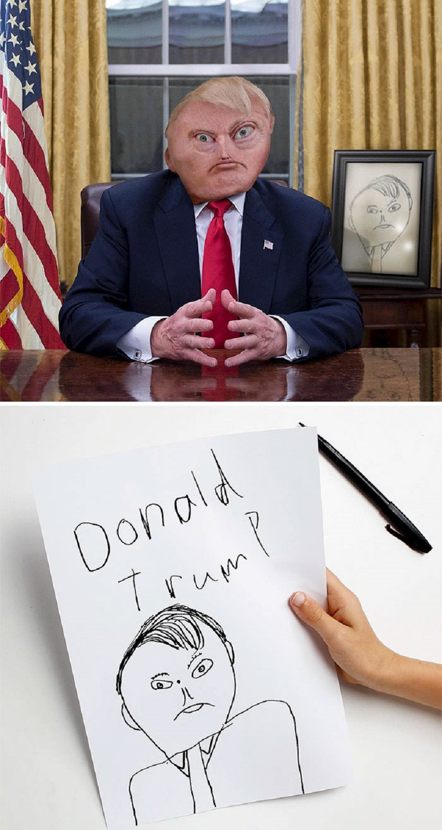 Dibujo de Donald Trump