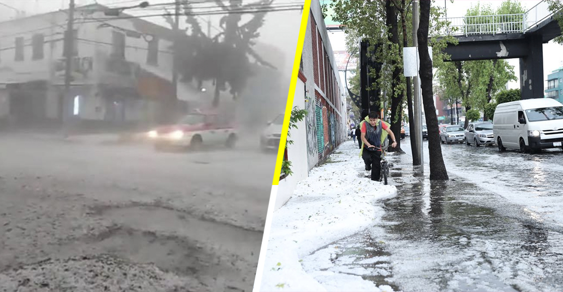 Tremenda granizada cayó en Azcapotzalco y la Miguel Hidalgo, en CDMX