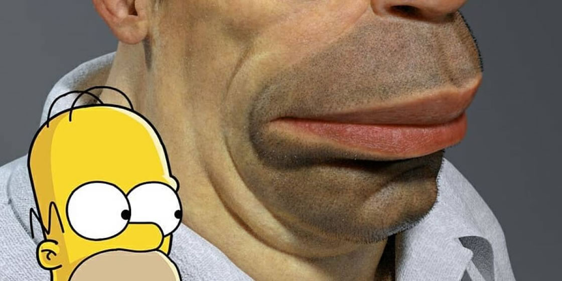 Así se vería Homero Simpson en la vida real