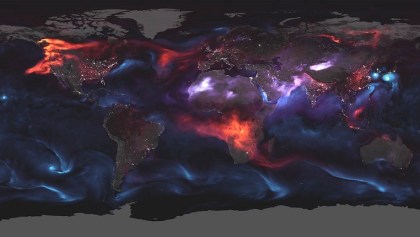 Mapa de aerosoles - NASA