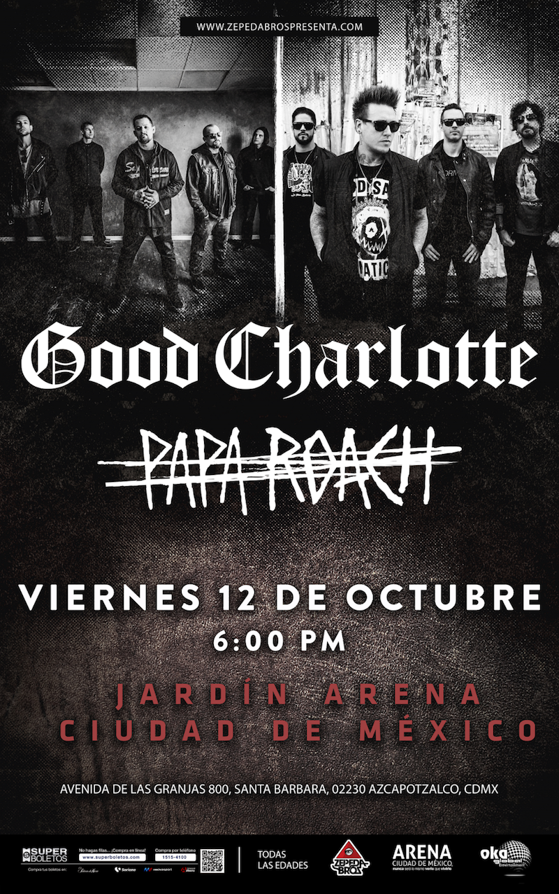 Papa Roach y Good Charlotte vienen a México