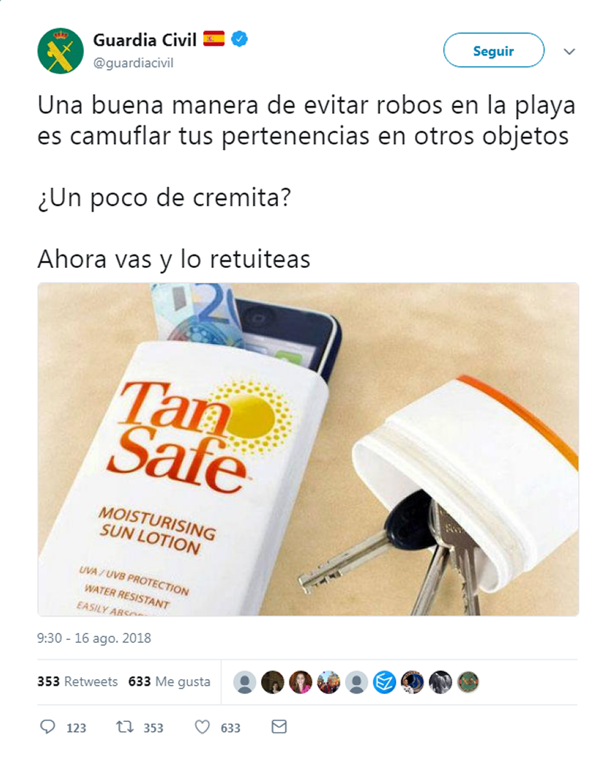 El original truco de la Guardia Civil para evitar que te roben tus cosas en la playa