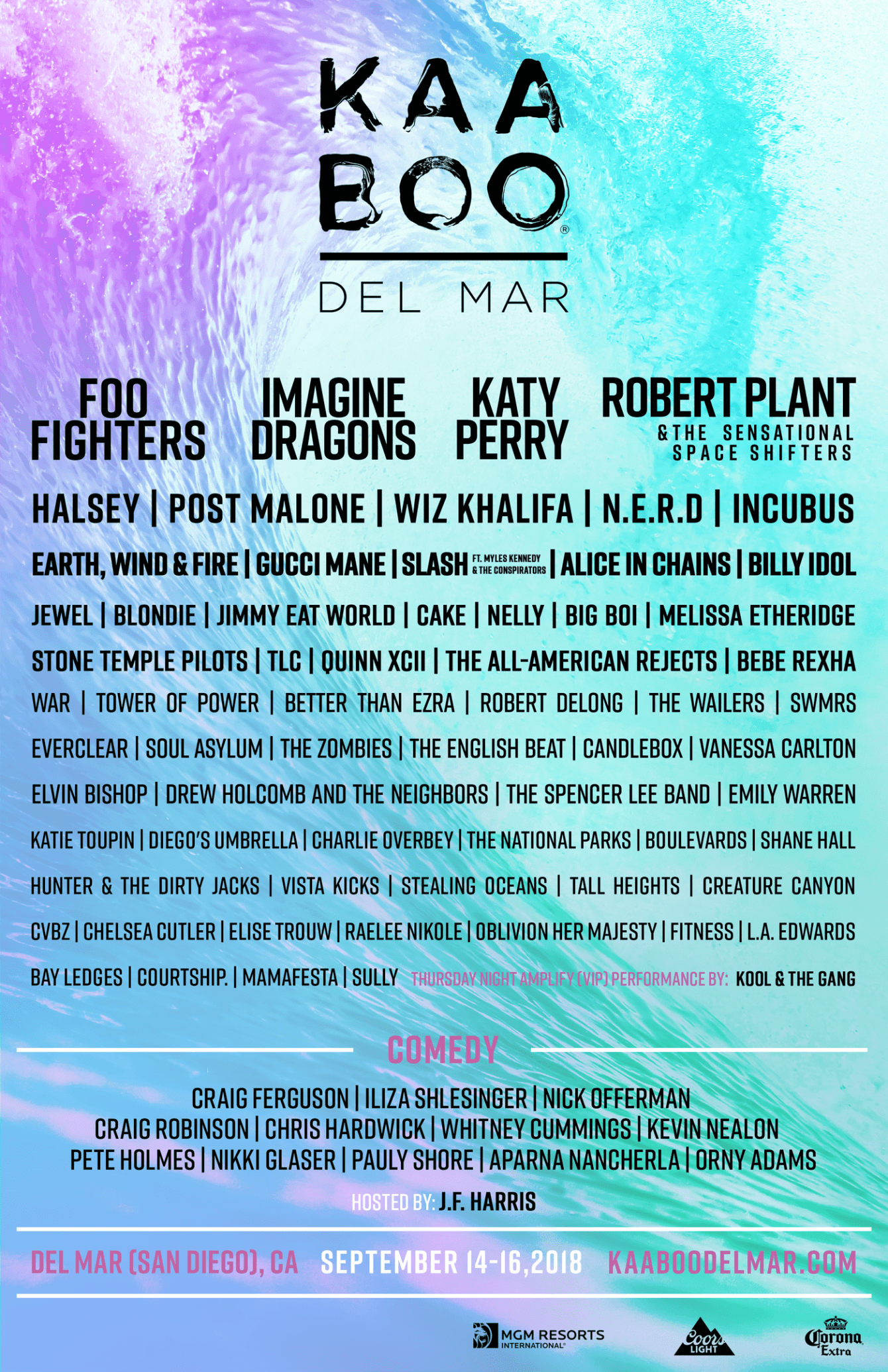 Imagine Dragons, Post Malone, y N.E.R.D. de lo mejor en Kaaboo del Mar
