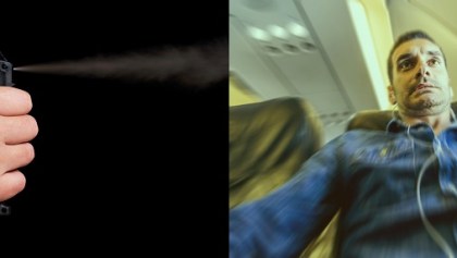 Spray de pimienta y foto causan pánico en un avión