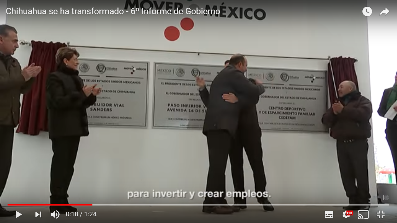 Imagen del spot Chihuahua, 6o informe de Gobierno