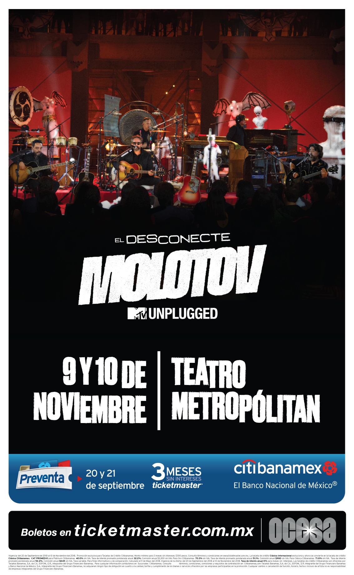 ¡Molotov presentará ‘El Desconecte’ en el Teatro Metropólitan con dos conciertos!