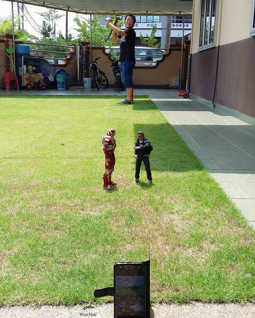 Fotos con figuras de Superhéroes - Creación de foto