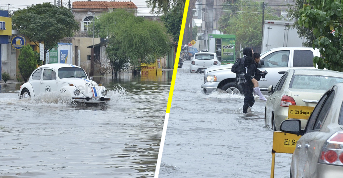 Fuertes lluvias inundan Torreón, en Coahuila, y va a seguir lloviendo