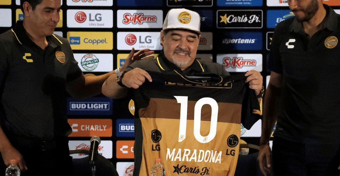 Las mejores imágenes de la presentación de Maradona con Dorados de Sinaloa