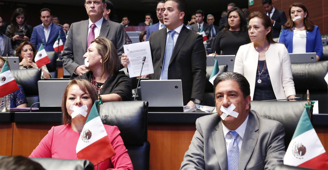 Senadores del PRI y PAN abandonaron la sesión en protesta #NoAlAcuerdoMordaza