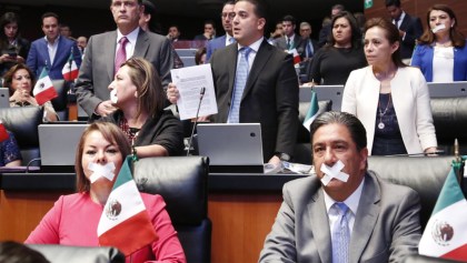 Senadores del PRI y PAN abandonaron la sesión en protesta #NoAlAcuerdoMordaza