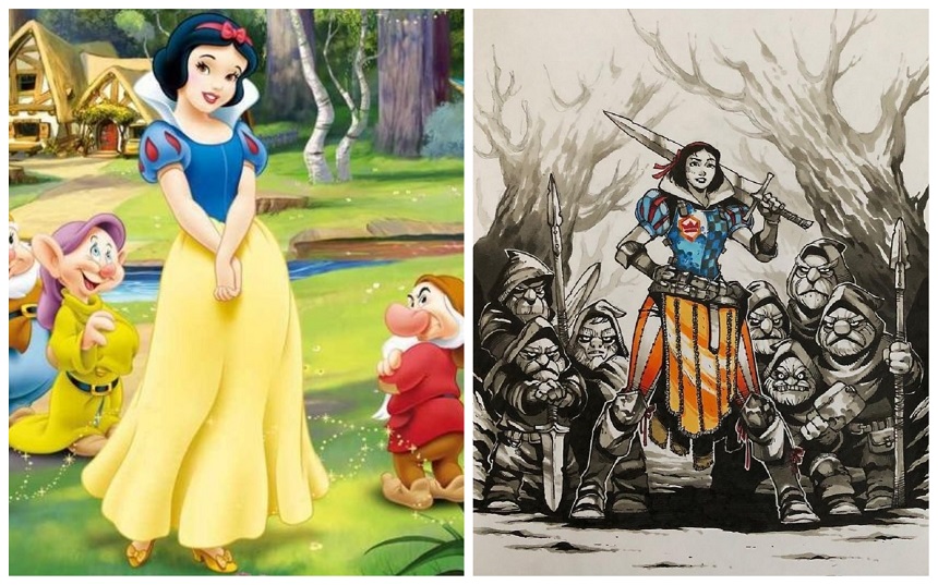 Princesas Disney convertidas en guerreras letales
