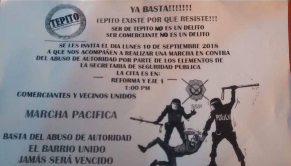 Protesta en Tepito contra abusos policiacos