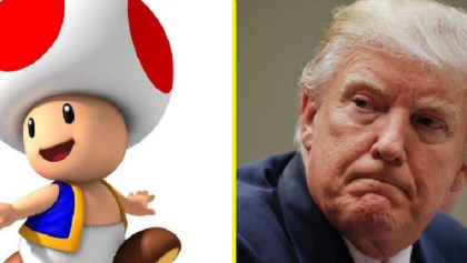 Trump y Toad, de Mario Kart